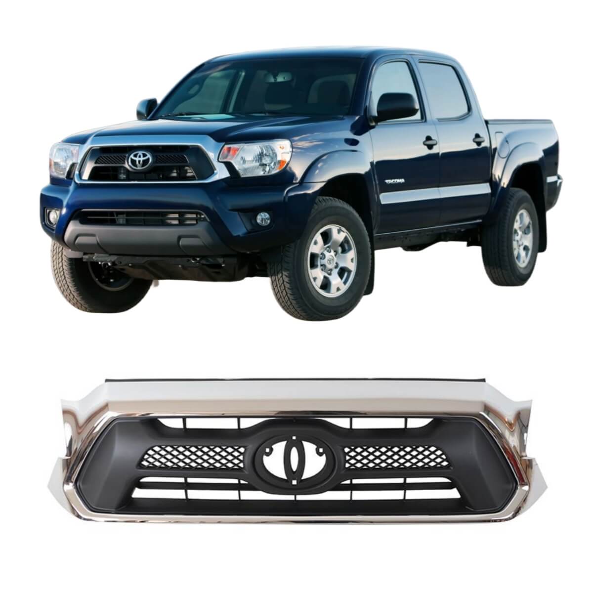 {WildWell}{Toyota Original Grill}-{Toyota Tacoma Original Grill Chrome 2012-2015/1}-front