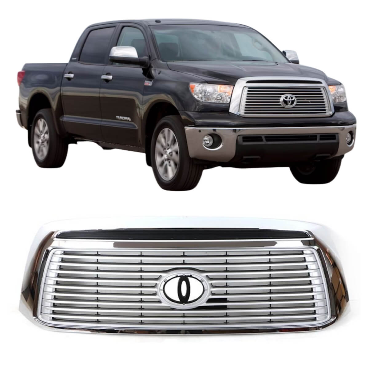 {WildWell}{Toyota Grill}-{Toyota Tundra Original Grille Chrome 2010-2013/1}-Front