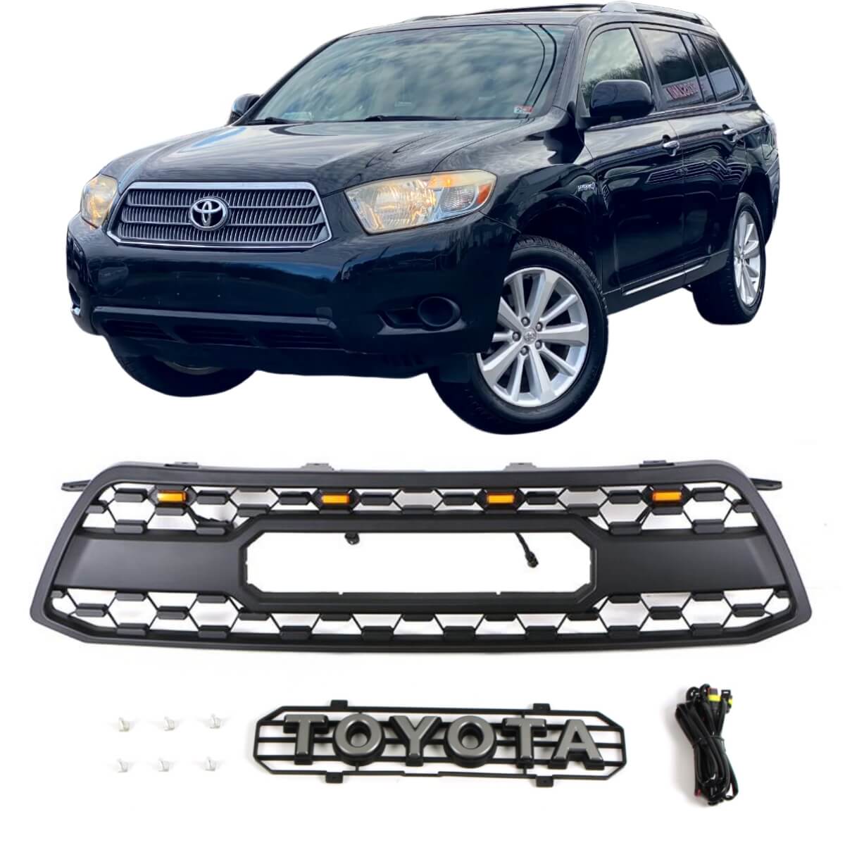 {WildWell}{Toyota Grill}-{Toyota Highlander Grille 2009-2011/2}-Front