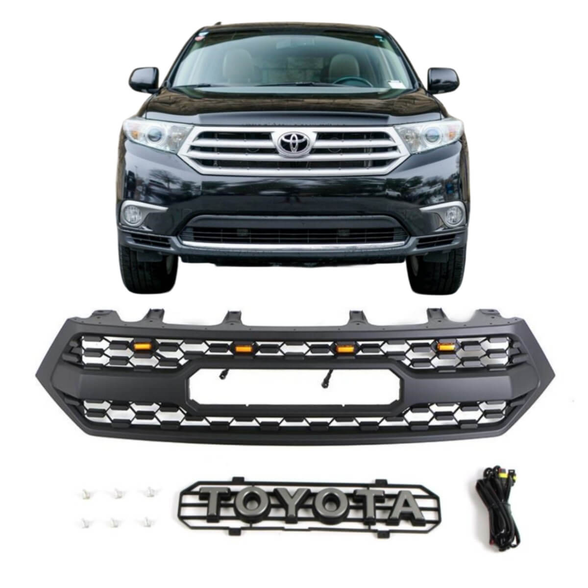 {WildWell}{Toyota Grill}-{Toyota Highlander Grille 2012-2014/2}-Front