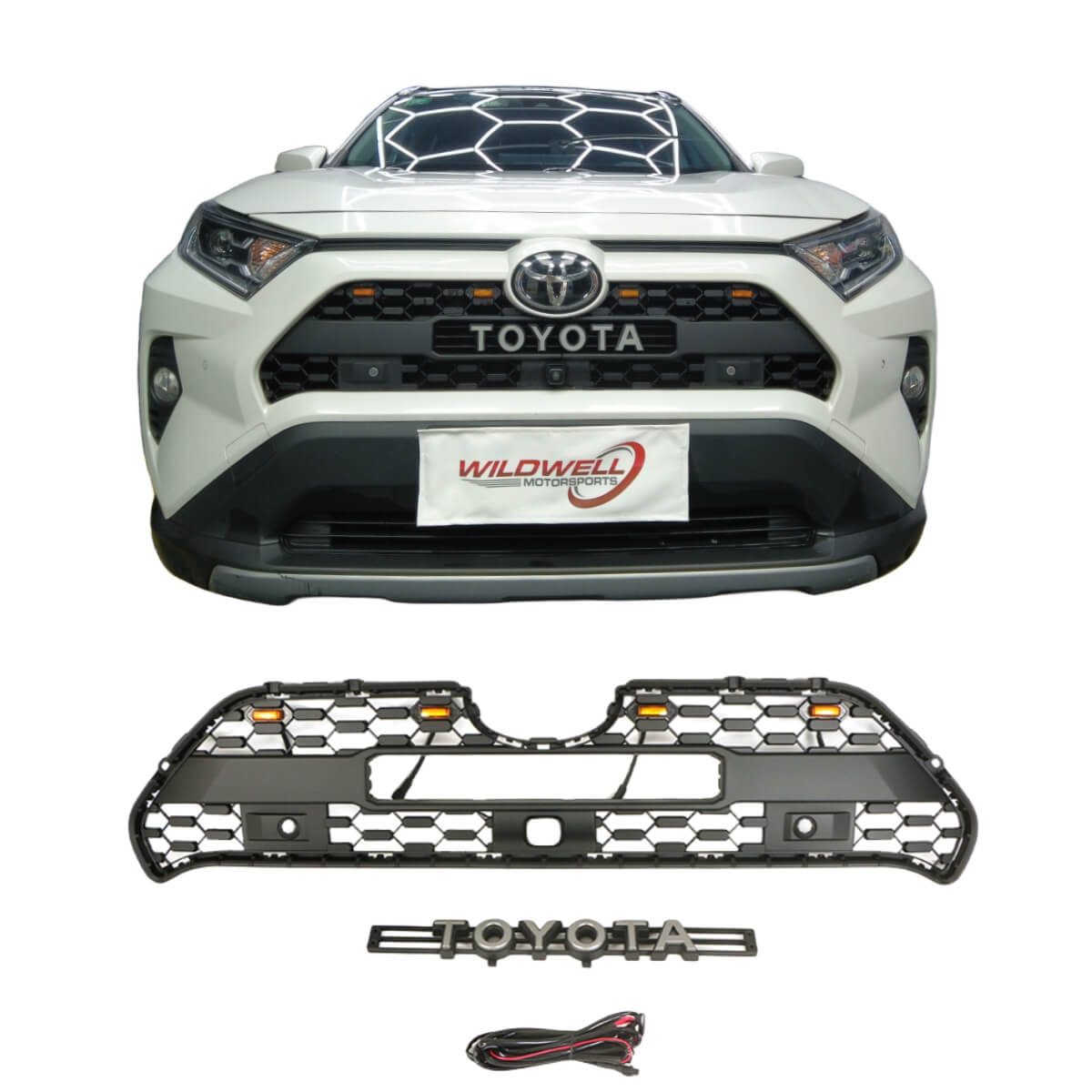 {WildWell}{Toyota Grill}-{Toyota RAV4 Grill 2019-2024/2}-Front