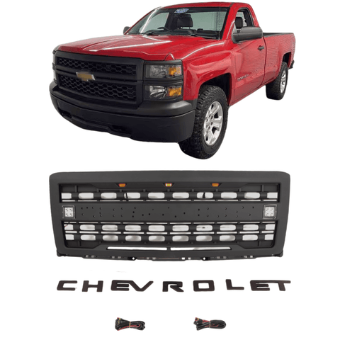 {WildWell}{ Chevrolet Grille}-{ Chevrolet Silverado Grille 2014-2015/1}-Front
