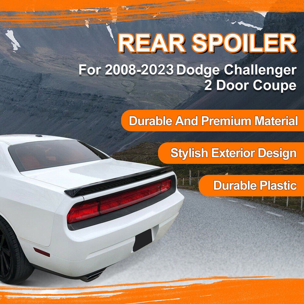 2008-2023 Dodge Challenger Rear Trunk ABS Spoiler Matte Black SRT Style