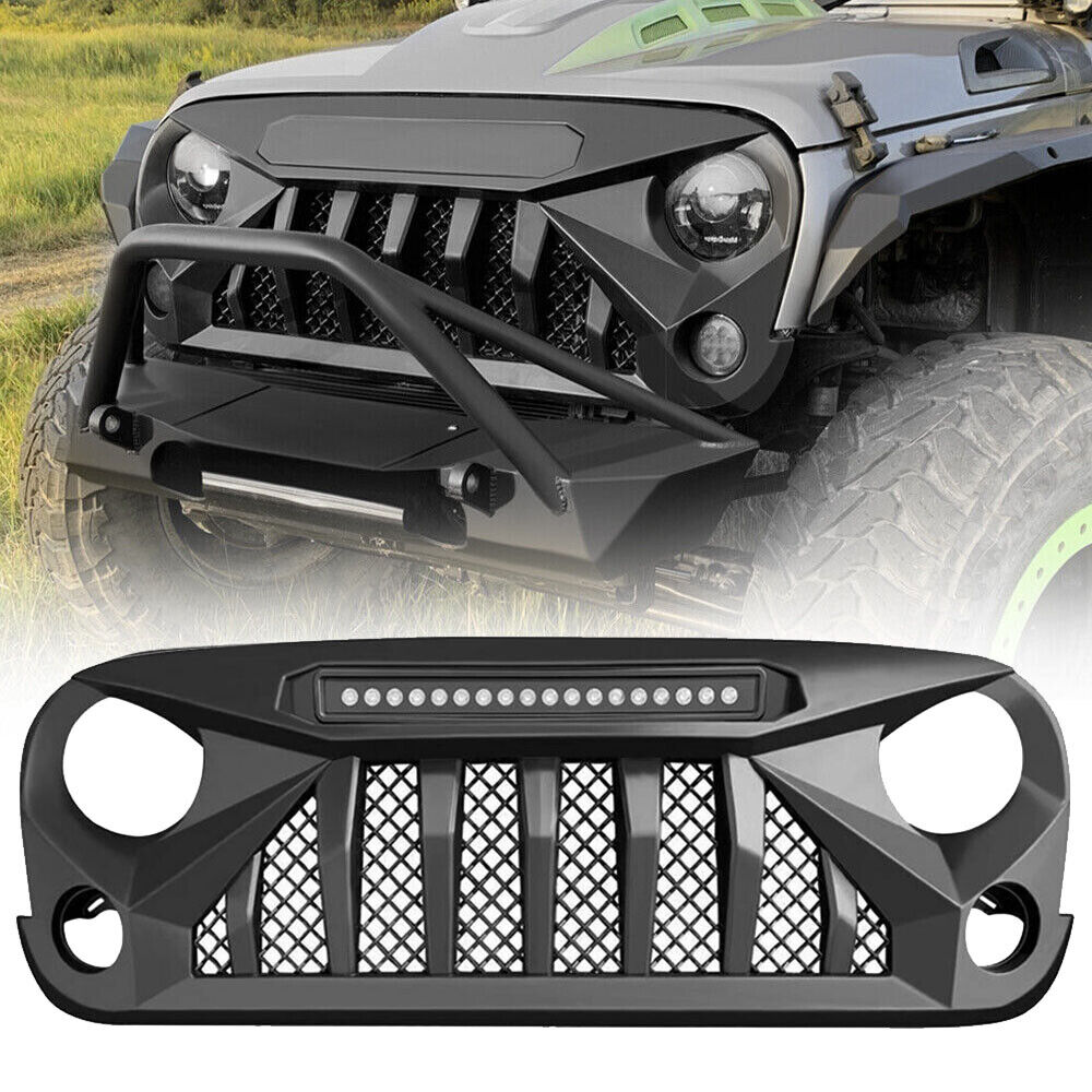 Jeep Wrangler JK JKU 2007-2018 Front Grille Mars W/LED Off-Road Lights