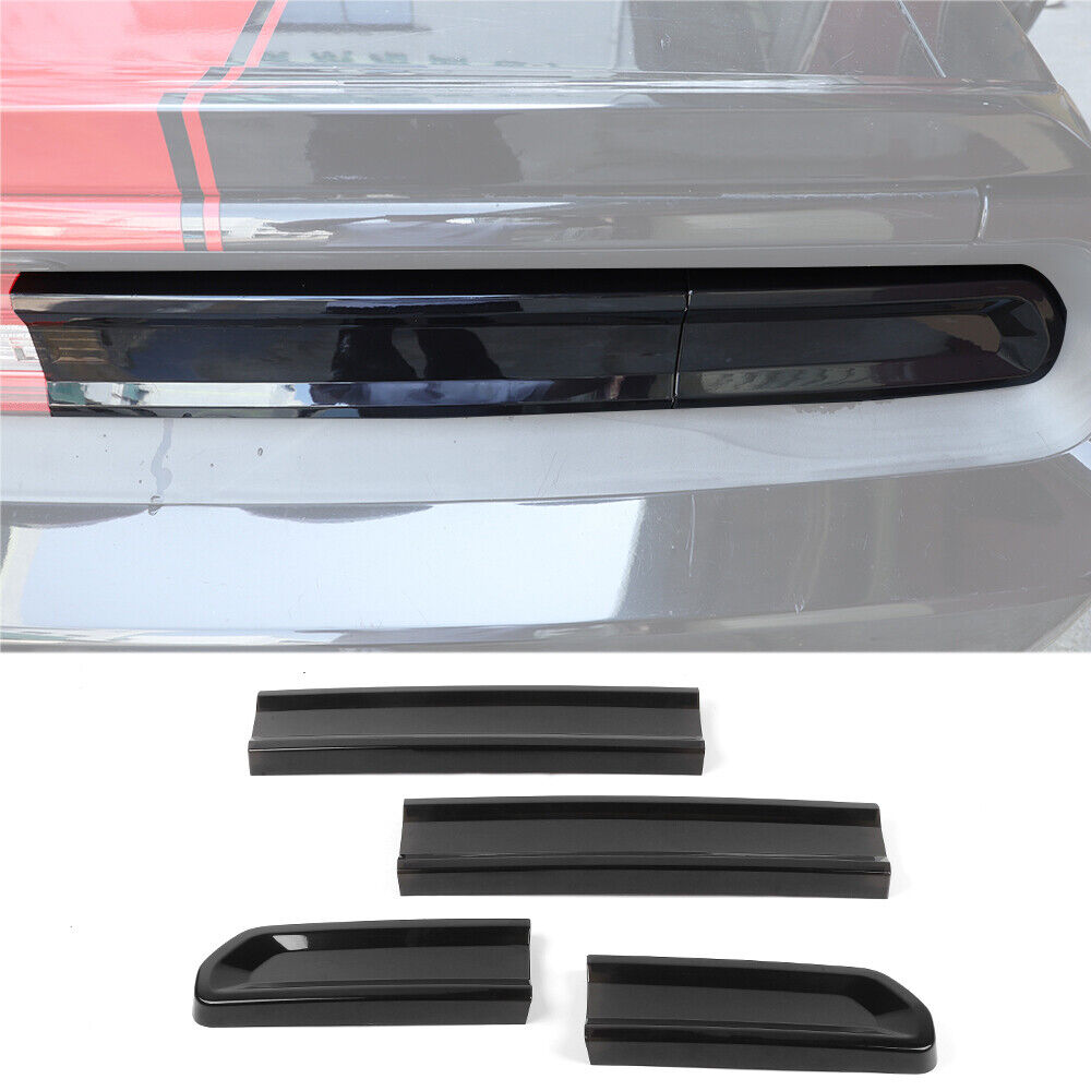 2009-2014 Dodge Challenger Smoked Black Tail Light Covers Rear Light Guards