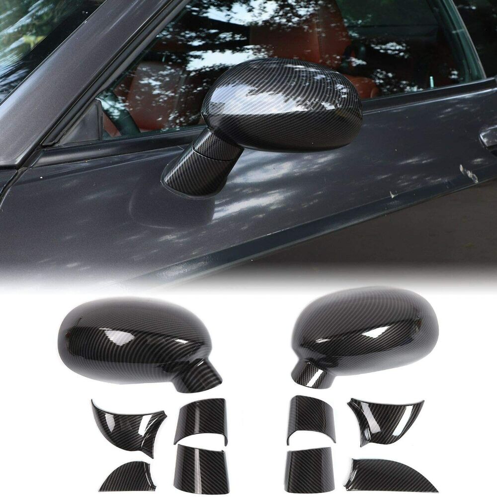 2009-2020 Dodge Challenger ABS Carbon Fiber Rearview Mirror Cover Trim 10pcs A
