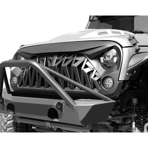 Jeep Wrangler JK JKU 2007-2018 Front Shark Grille Matte Black