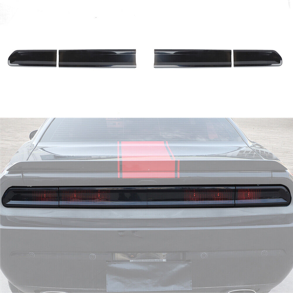 2009-2014 Dodge Challenger Smoked Black Tail Light Covers Rear Light Guards