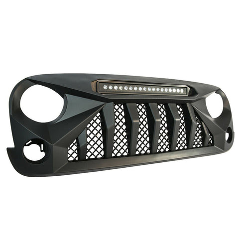 Jeep Wrangler JK JKU 2007-2018 Front Grille Mars W/LED Off-Road Lights