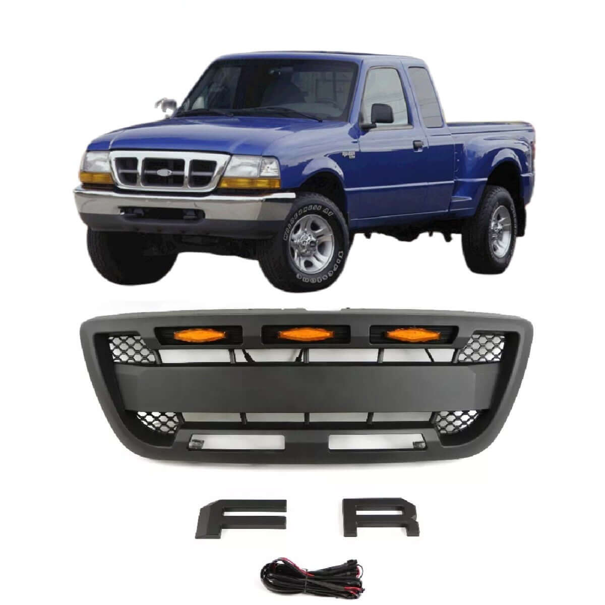 {WildWell}{Ford Grill}-{Ford Ranger Grill 1998-2000/1}-Front