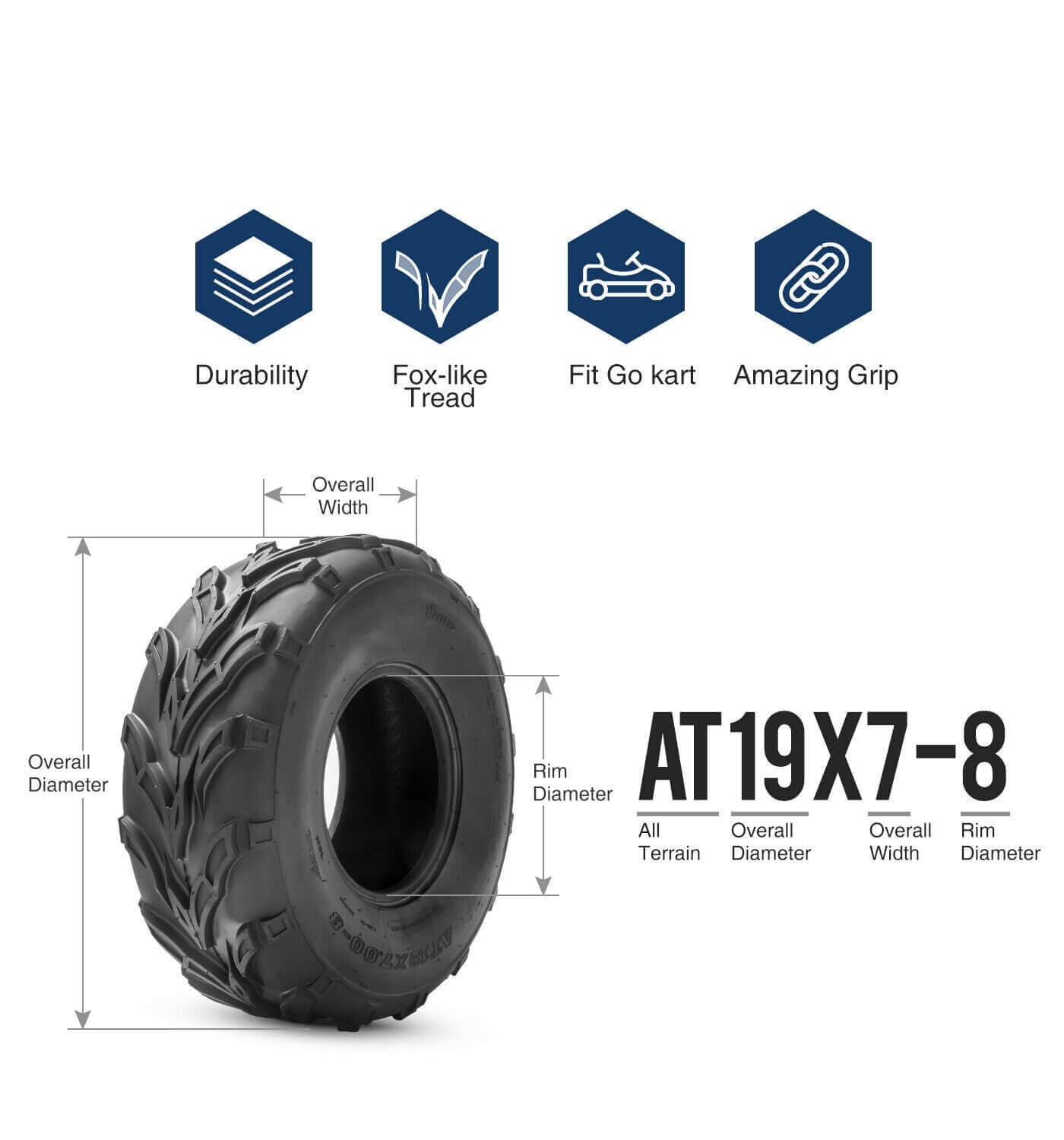 {WildWell}{ATV Tires}-{ATV Tires19x7-8 /2}-details