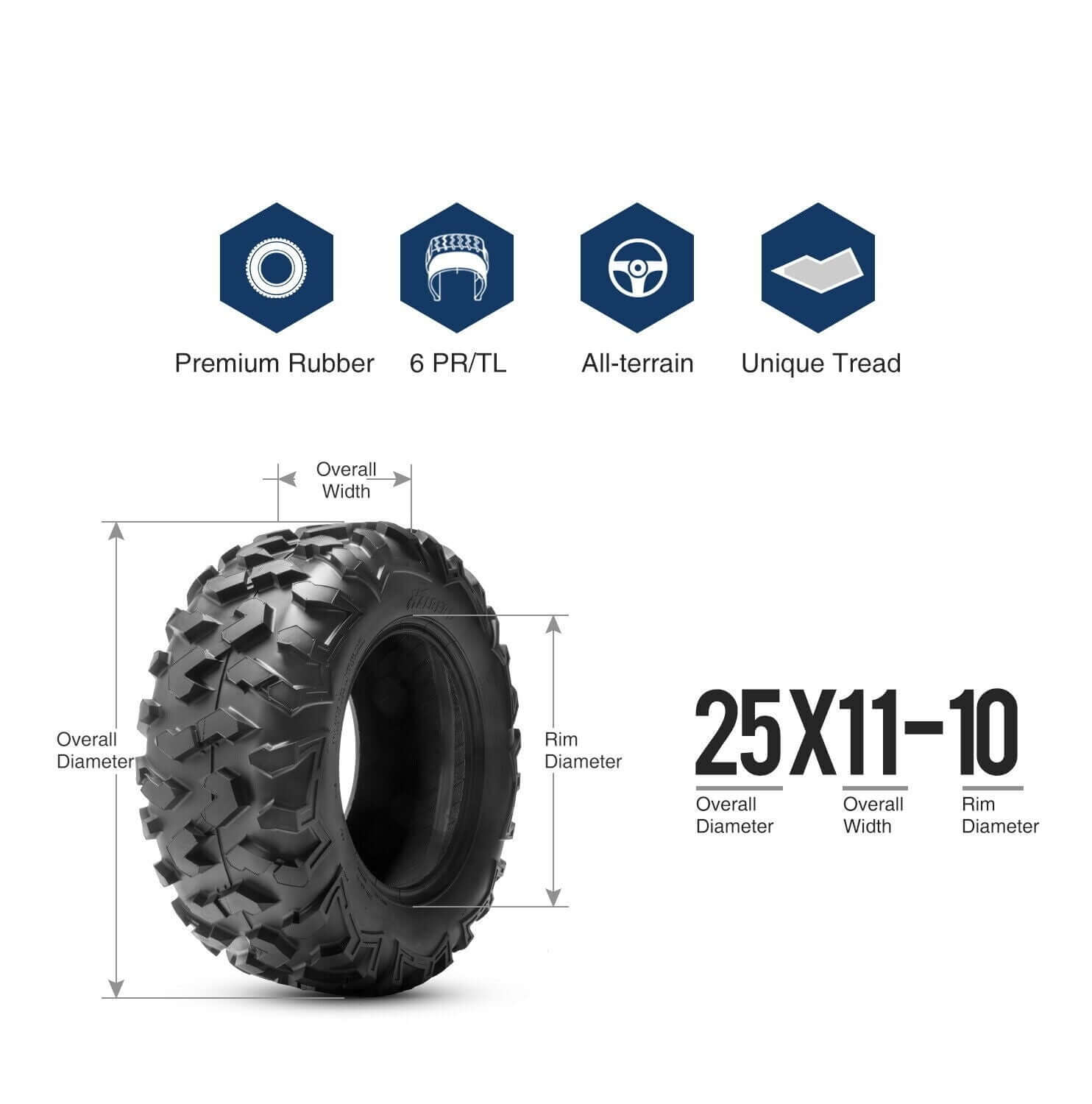 {WildWell}{ATV Tires}-{ATV Tires 25x11-10/2}-details