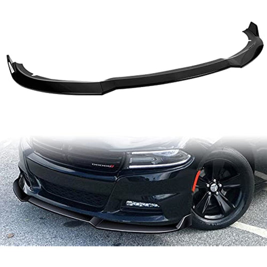 2015-2022 Dodge Charger SE/RT/SXT/GT Base Trims STP-Style (Glossy Black) Front Lip