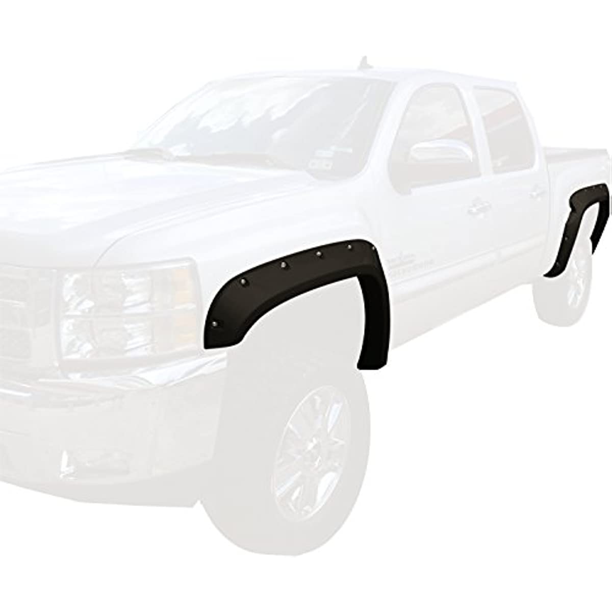 2007-2013 Chevrolet Silverado Fender Flares (Short Bed (5'8') Models) Full 4 Piece Set Bolt-On Style