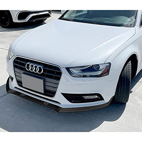 Front Lip Compatible with 2013 - 2016 Audi A4 Quattro (Painted Carbon Fiber)