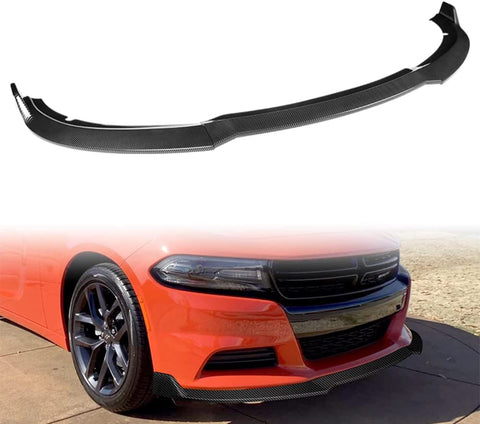 2015-2022 Dodge Charger SE/RT/SXT/GT Base Trims STP-Style (Glossy Black) Front Lip