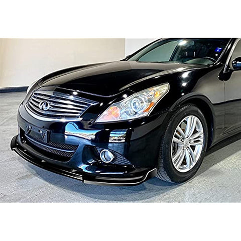 2010-2013 Infiniti G37 Sedan 4DR Glossy Black (J Style) Front Lip