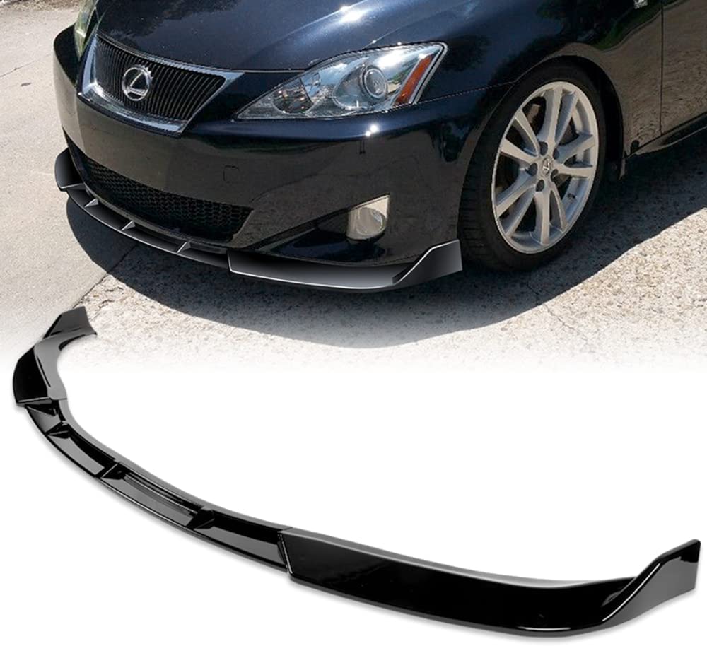 Front Lip Compatible with 2006 - 2008 Lexus IS250 / IS350 Base Model Only (Matt Black)
