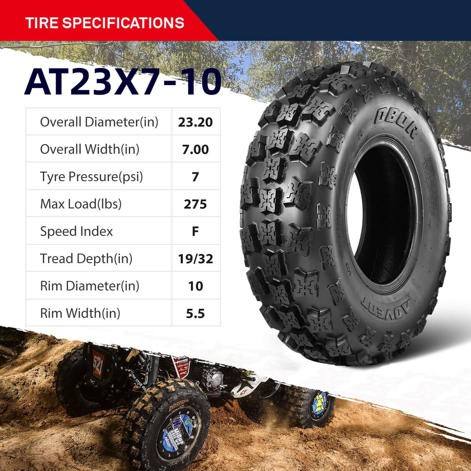 {WildWell}{ATV Tire}-{ATV Tire 23X7-10/5}-details
