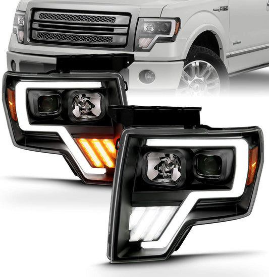 2009-2014 Ford F150 Switchback LED Tube Quad Projector Set