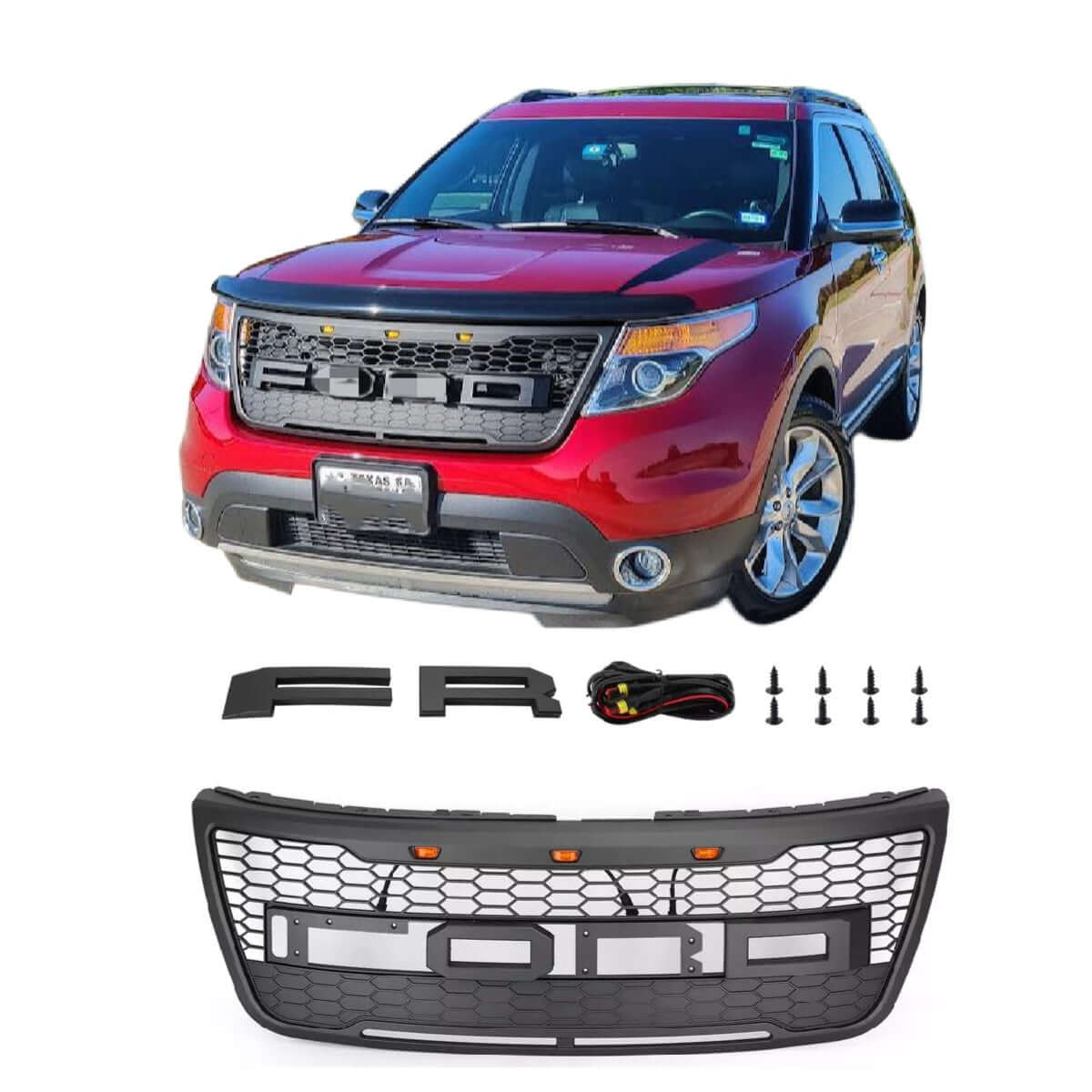 {WildWell}{Ford Grill}-{Ford Explorer Grill 2012-2015/1}-Front