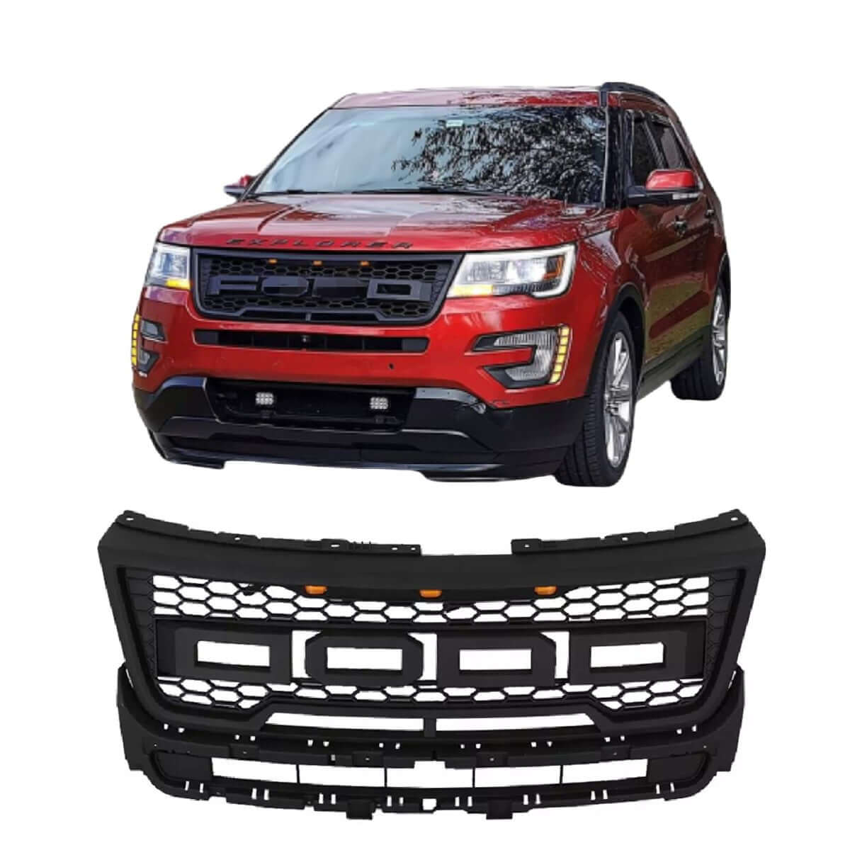 {WildWell}{Ford Grill}-{Ford Explorer Grill 2016-2018/1}-Front