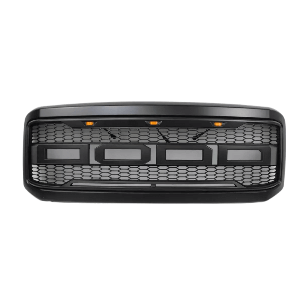 For Ford F250 F350 1999-2004 Super Duty Raptor Style Front Grille Mesh Matte Black