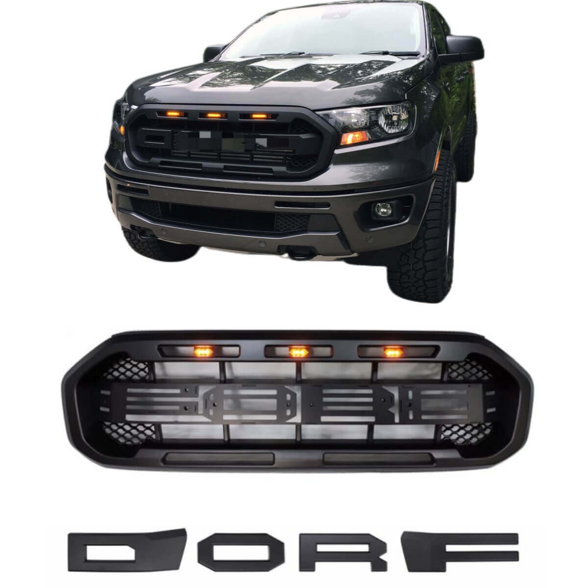 Led Grille Ranger Ford Ranger Grill 2019 2020 2021 2022 T8 XLT Raptor Style