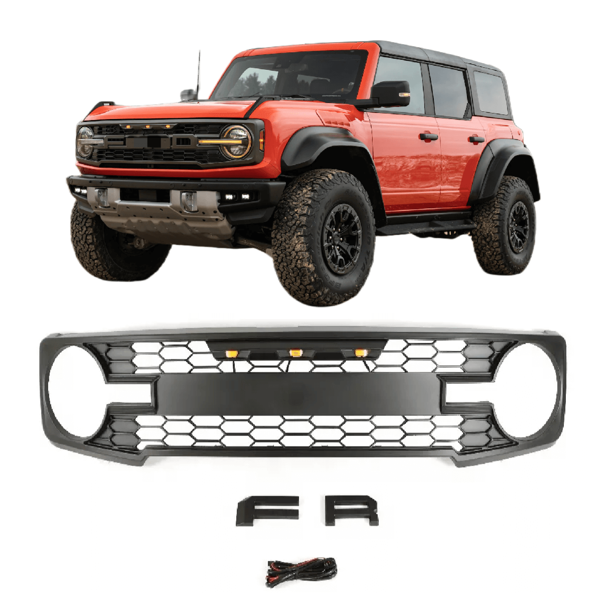 {WildWell}{Ford Grill}-{Ford Bronco Grill 2021 2022/1}-Front