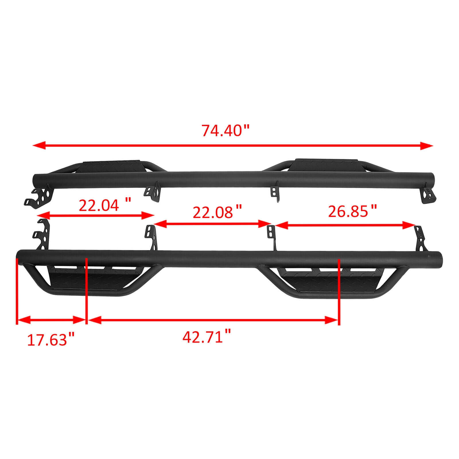 Side Step For 2007-2021 Toyota Tundra Running Boards Hoop Nerf Bar Crew Max