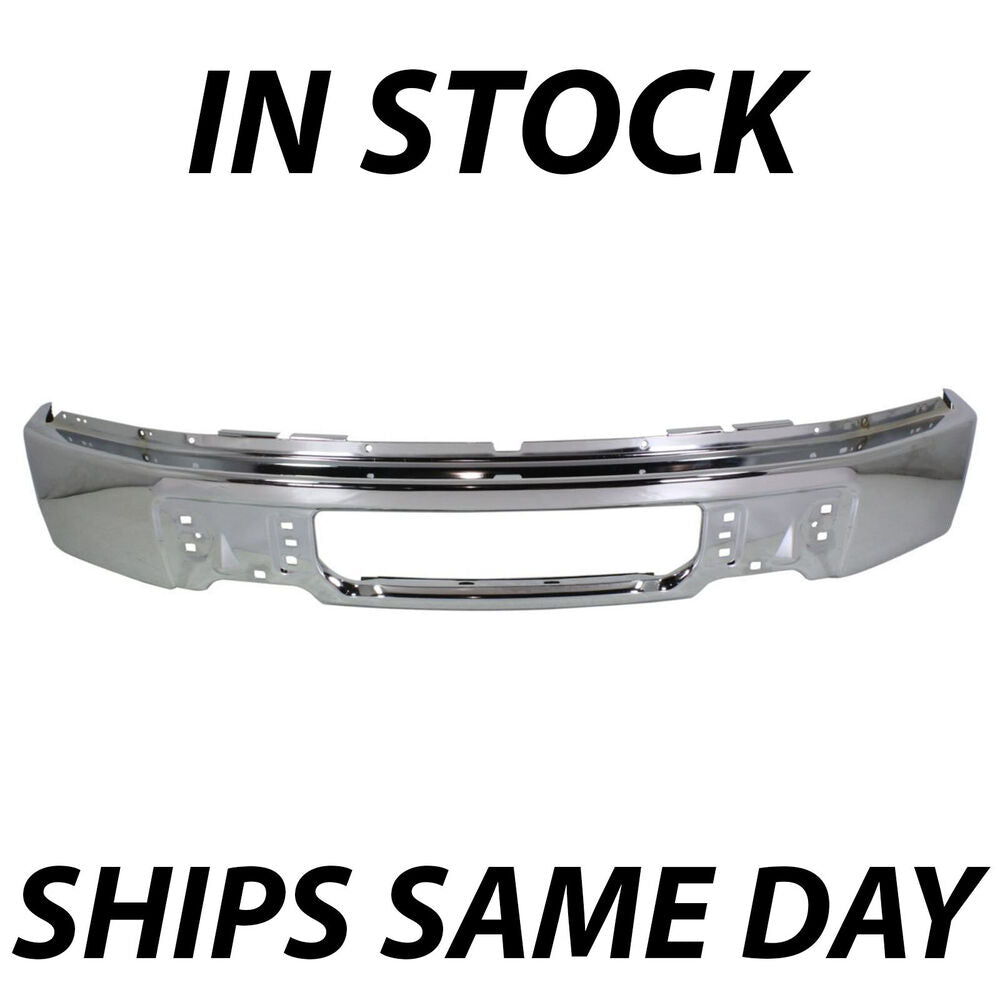 Ford F150 Truck WITHOUT Fog Lights 2009-2014 Front Bumper NEW Steel Chrome