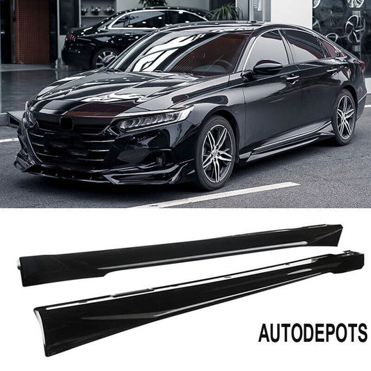 2018-2022 10th Gen Honda Accord Gloss Black Add-ON Side Skirt Extension