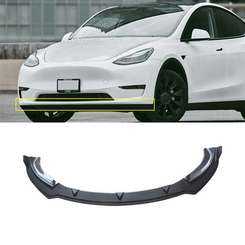 2020-2023 Tesla Model Y Front Bumper Lip Splitter Glossy Carbon Fiber Look