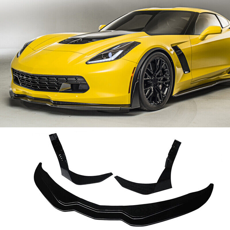 2014-2019 Corvette C7 Z06 Stage 3 Front Lip Splitter + Side Winglet C