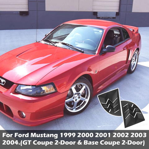 Ford Mustang 1999-2004 Quarter Side Window Louvers Windshield Scoop Louver