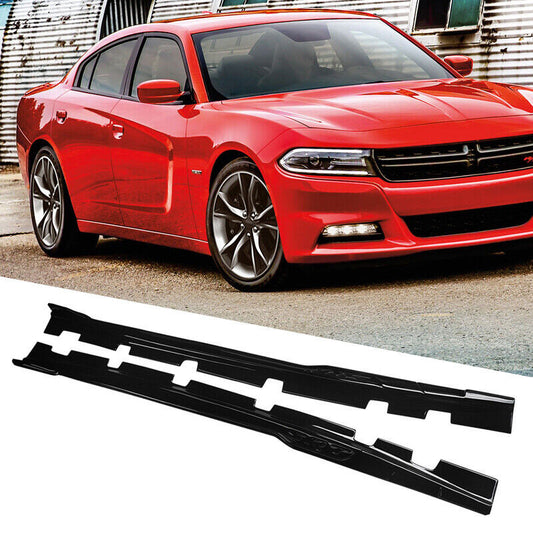 Dodge Charger 2011-2018 RT 11-23 SXT Side Skirts Extension Lip GLOSS BLACK