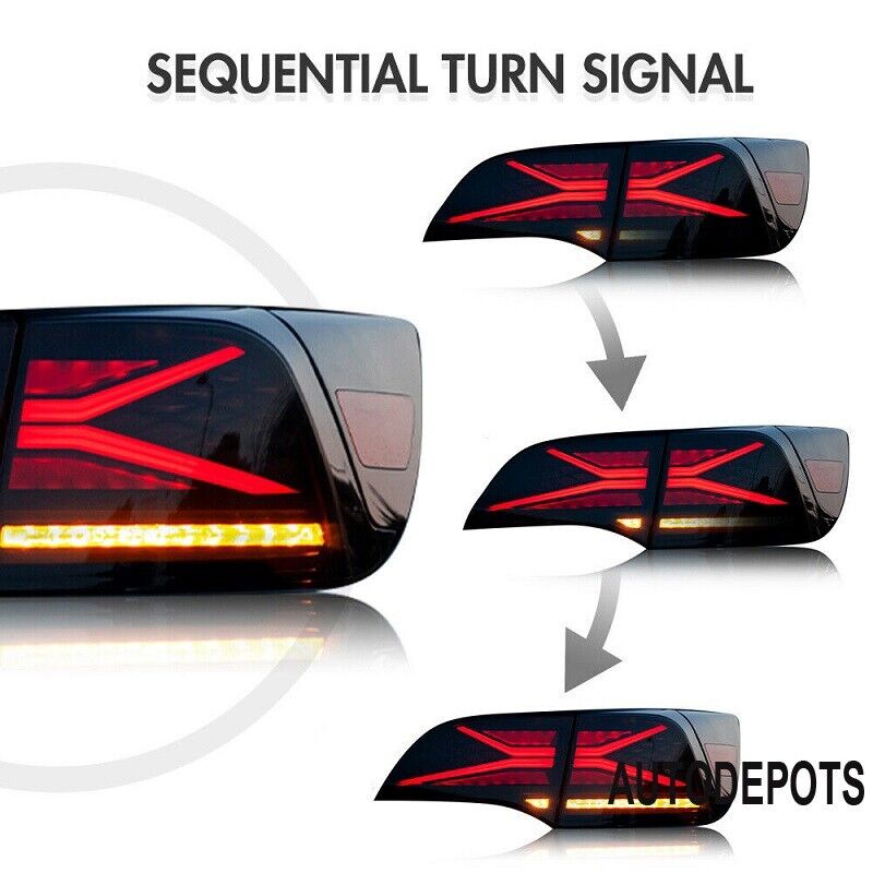 Tesla Model 3 Model Y 2017-2022 Smoked LED Tail Lights Lamp Pair Assembly