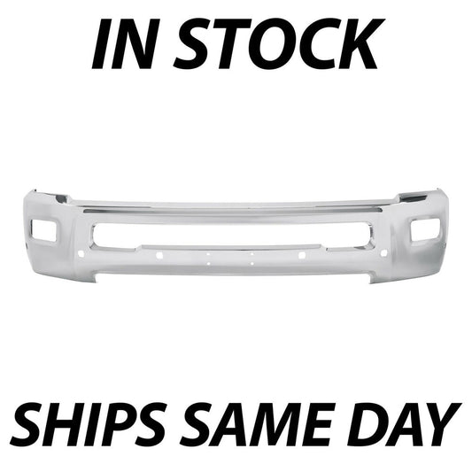 2010-2018 RAM 2500 3500 w/ Fog & w/ Park Front Bumper Bar NEW Chrome Steel