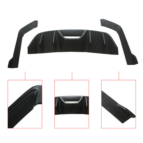 2015 2016 2017 Ford Mustang Rear Bumper Diffuser Valance Lip Matte Black