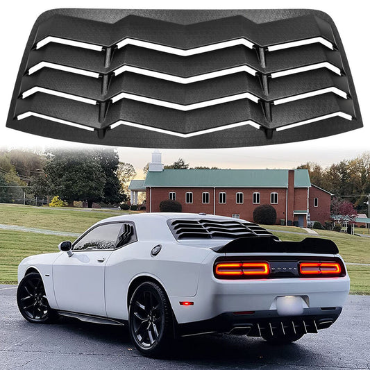 2008-2021 Dodge Challenger Rear Window Louvers Scoops Windshield Matte Black