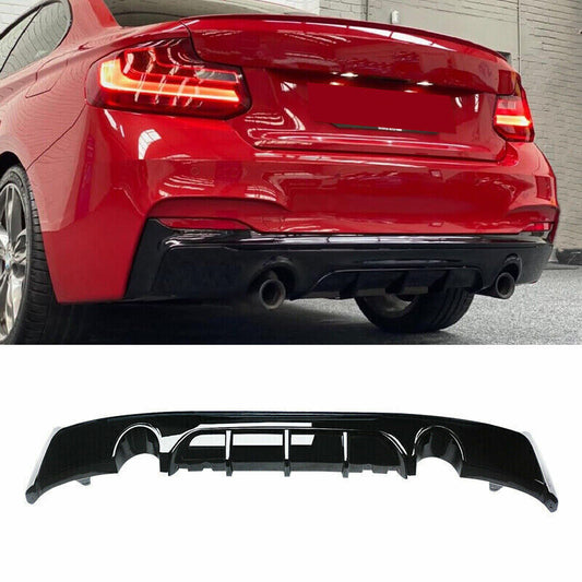 BMW 2014-2021 F22 2 Series M Sport Performance Rear Diffuser Gloss Black