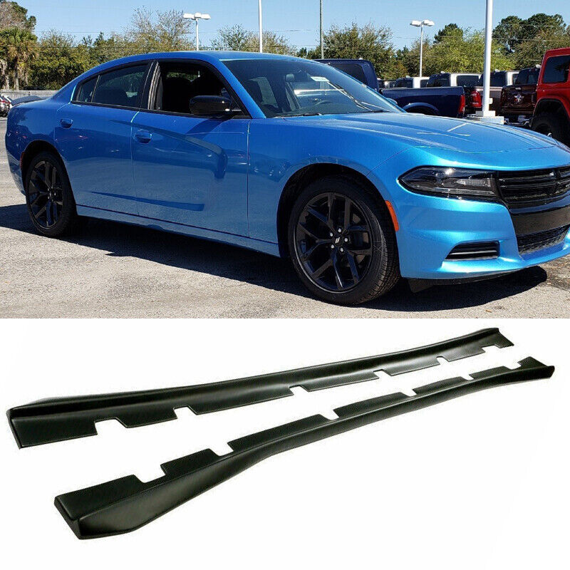 Dodge Charger 2011-2018 RT SE GT 2011-2023 SXT Side Skirts Extension Lip MATTE BLACK