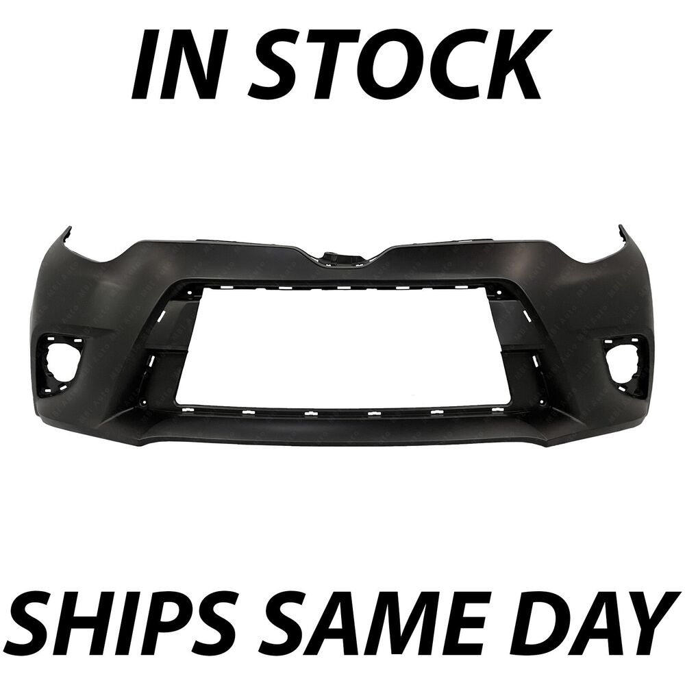 To1000400 NEW Primered - Front Bumper Cover For 2014 2015 2016 Toyota Corolla S