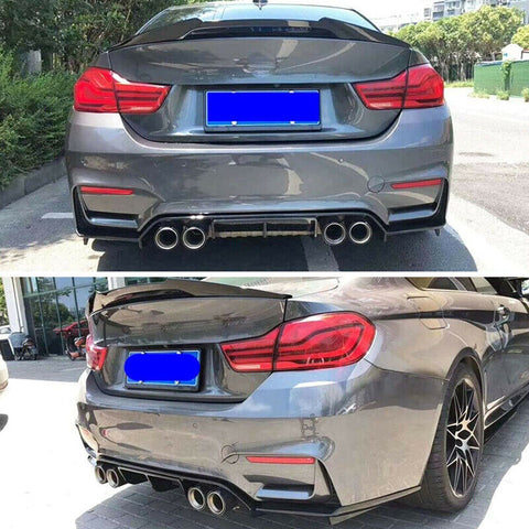 2015-2020 BMW F80 M3 F82 F83 M4 Gloss Black Rear Bumper Diffuser