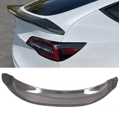 2017-2022 Tesla Model 3 Real Carbon Fiber Rear Trunk Lip Spoiler Wing