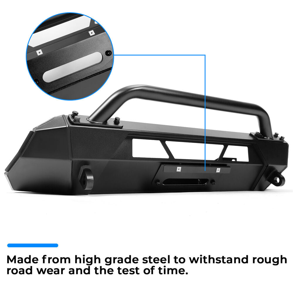 20162021 Toyota Steel Front Bumper Guard Bull Bar Hidden Winch