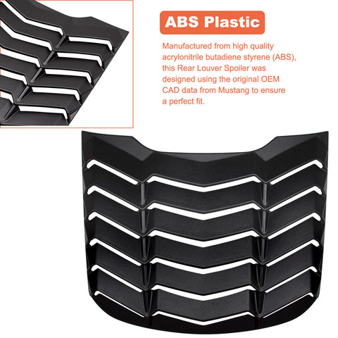 Ford Mustang  2015~2023 in GT Lambo Style Rear Window Louver Sun Shade Cover