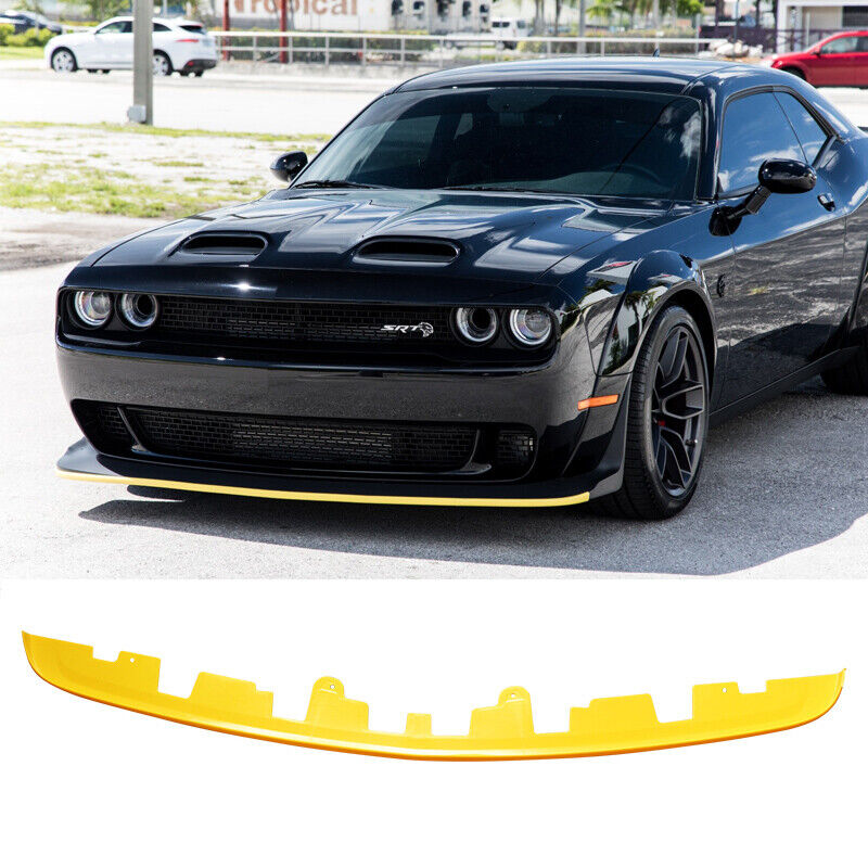 Jetcruise Textured Black Front Bumper Lip Splitter For 2015-2023 Dodge Challenger Hellcat