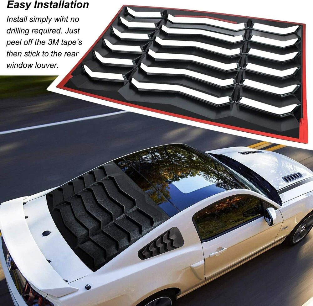 Ford Mustang 2005-2014 Rear and Side Window Louvers & Trunk Wings Spoiler