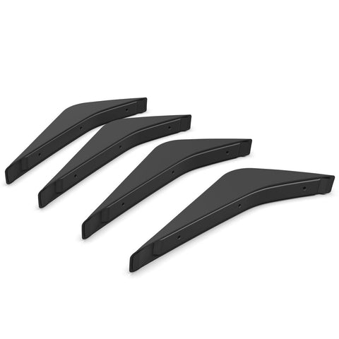 2014-2019 Corvette C7 Rear Bumper Lower Air Diffuser Fins Glossy Black